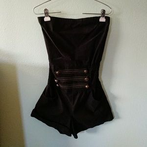 Black Sailor Romper